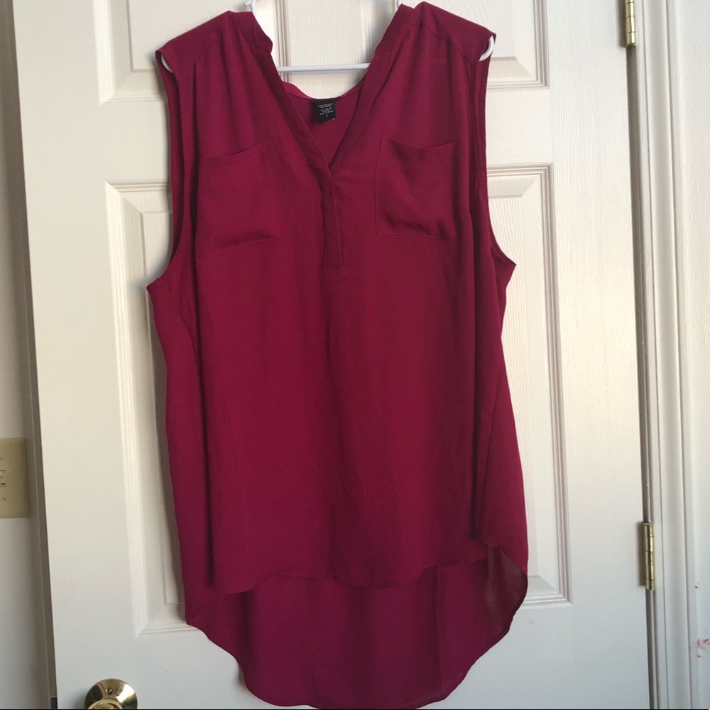 Raspberry Georgette Top